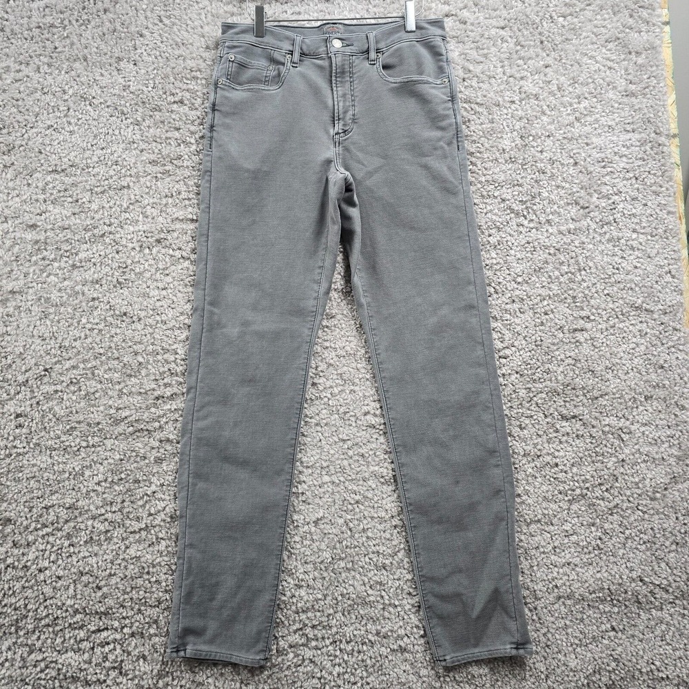 Faherty Mens Terry Athletic Fit Pants Size 31‎ (fits 29x32) Gray Casual Stretch